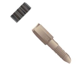 Fingertight One-Piece Fitting, ChromTRAC, Red PEEK, 1/16" OD Tubing, 10-32 Coned; 10/PK