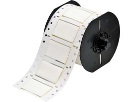 B33 Series PermaSleeve High Temp PVDF Wire Marking Sleeves, 0.75" Dia x 2" W, White, Roll of 250