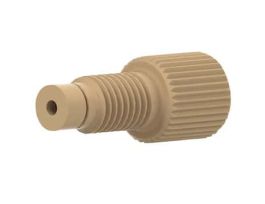 Super Flangeless Fitting, One Piece, Natural PEEK, 1/16" OD Tubing, 1/4-28 Flat Bottom; 10/PK