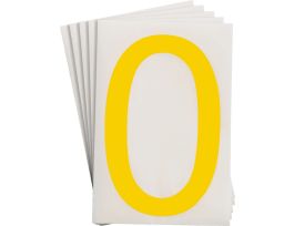 ToughStripe® Floor Marking Polyester 8 in Label Number 0 Yellow 20/PK