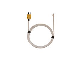 Type-K High-Temperature Ceramic Fiber-Insulated Probe Mini-Connector, Exposed 5ft 20 -Gauge