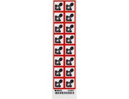 GHS Health Danger Picto Labels: Paper, Black/Red on White, 1" H x 1" W