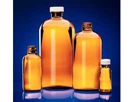 BOTTLE BOS RND AMBER 8OZ CS12