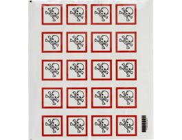 GHS Severe Toxic Picto Label, 1.5" H x 1.5" W x .035" D