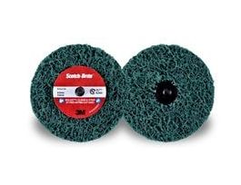 Scotch-Brite™ Roloc™+ Clean and Strip XT Pro Extra Cut Disc, XC-DR+, A/O Extra Coarse, TR+, Green, 4 in x 1 in, 2 Ply, 10 ea/Case