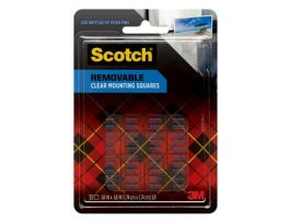 Scotch® Removable Clear Double-Sided Mounting Squares 859S, 11/16 in x 11/16 in (1.7 cm x 1.7 cm)