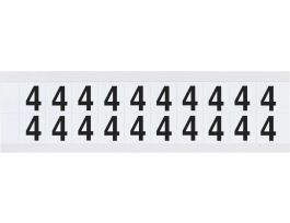 Vinyl 0.625 in Numbers and Letters Black on White 4 Card of 20 Labels