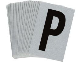 BradyLite 1 in Reflective Numbers Black on Silver, P 25/PK