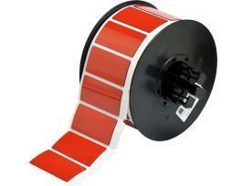 B30 Series Raised Profile Rectangular Labels 1 in H x 2 in W Red 300/RL