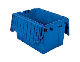 CONTAINER ATTACHED LID 12 GAL BLUE