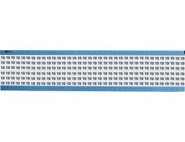 Numerical Wire Markers Permanent Adhesive Vinyl 0.75 in H Legend: 19, 1800 Total