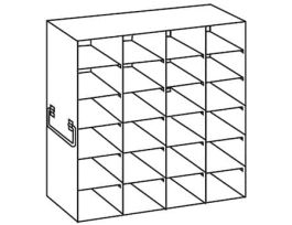 Upright Freezer Eco-Rack for 2" Boxes, 4 x 6  24 boxes 21 5/8 x 12 5/8 x 5 1/2"