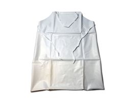 West Chester, 20 mil. 45in White Vinyl Apron, Raw Edge , 35in x 45in