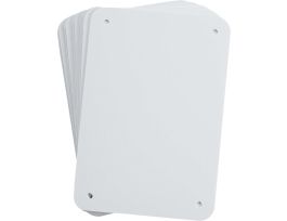 BBP85 Series Blank Acrylic Signs, 4 " H x 6 " W, Pack of 10, Clear
