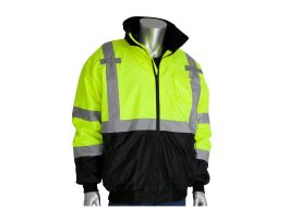 Class 3 Bomber Black Trim, Zip-out Fleece Liner, Zipper, 2in. Tape, OR, SM