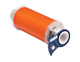 BBP85 Low Halide Polyester Labels 7 in W x 50 ft L Orange