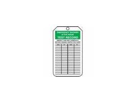 Tag, Emergency Shower & Eye Wash Test Record, 5 7/8" X 3 1/8", PF-Cardstock