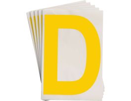 ToughStripe® Floor Marking Polyester 8 in Label Letter D Yellow 20/PK