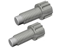 Blanking Plug, 1/4"-28 UNF(M) flat bottom, ETFE; 2/pk