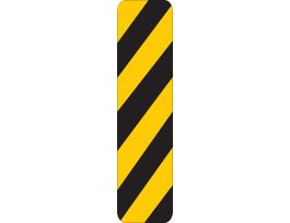 Diagonal Stripes Sign, 24" H x 6" W x 0.090" D, Aluminum