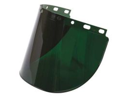 Faceshield Window Wide Vision, .060'' 8'' X 16 1/2'' IR/UV Shade 5, Propionate, Universal Hole Pattern, Fits F-400, F-500 Series, FH-66, FM-70, FM-71, Bulk Pack of 50