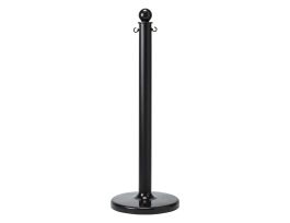 BradyLink Warning Posts, Black, 40" H x 2.5" Dia, Polyethylene