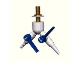 WALL MNT FLANGE 2 BALL VALVES