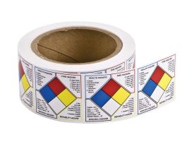 Write-on NFPA Diamond Labels, 2" H x 2" W x 0.0038" D