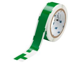 Marking Tape T-Shaped  Marks - Adhesive Vinyl, Solid Color, Green, 1.7" x 1.1"