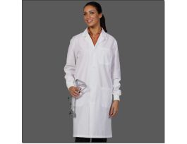 LAB COAT UNSX 80%PESR/CTN POPLIN WHITE L