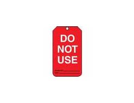 Tag, Do Not Use, 5 7/8" X 3 3/8", RV-Plastic