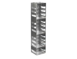 Vertical/Chest Aluminum Rack for Standard 2" Boxes, 14 box capacity