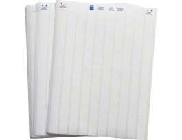 LaserTab Polyester Lbls 0.2 in H x 0.65 in W White 21/PK