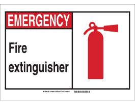 EMERGENCY Eye wash station Sign, 10" H x 14" W x 0.006" D, Black/Green/White, Polyester