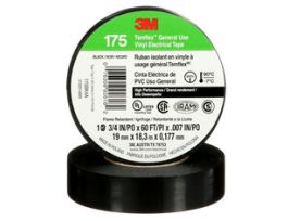 3M™ Temflex™ Vinyl Electrical Tape 175, Variable Color, 3/4 in x 60 ft (19 mm x 18 m), 7 mil, 100 Roll/Case