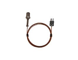 Type-J Pipe Plug Probe SS 1 / 4" NPT (M) Mini-Connector, Flush Grounded 5ft Cable