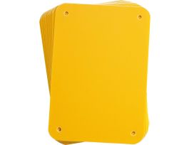 Blank Plastic Signs, 4.25" H x 6.25" W, Pack of 10, Yellow