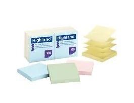 Highland™ Pop-up Self Stick Notes 6549-PuA, 3 in x 3 in