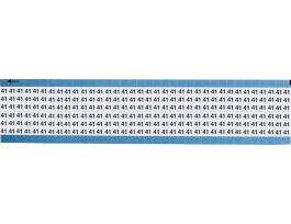 Numerical Wire Markers Permanent Adhesive Vinyl 0.75 in H Legend: 41, 1800 Total