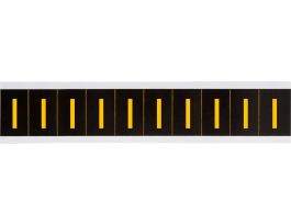 Outdoor Vinyl 1 in Yellow on Black Letters I Card of 10 Labels