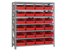 18IN X 36IN X 39IN 24 RED BINS 4FT BIN