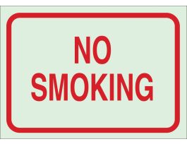 No Smoking Sign, 7" H x 10" W x 0.008" D, Polyester