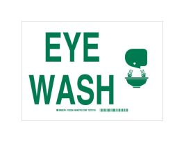 Eye Wash w/Pictogram Sign, 7" H x 10" W x 0.006" D, Polyester