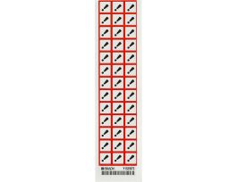 GHS Acute Toxic Picto Labels: Paper, Black/Red on White, 0.625" H x 0.625" W