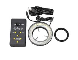 144 LED Four-Zone Microscope Ring Light with Adapter