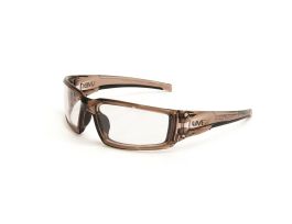 Uvex Hypershock Smoke Brown Frm, Clear Lens Hydroshield AF Coating
