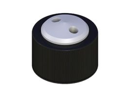 Solvent Delivery Cap, two 1/4"-28 ports, GL38; 1/ea