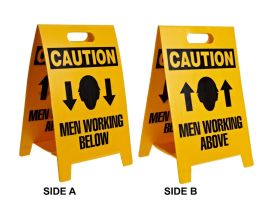 CAUTION Reversible Floor Stands, MEN WORKING ABOVE