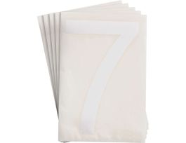 ToughStripe® Floor Marking Polyester 8 in Label Number 7 White 20/PK