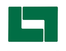 ToughStripe® Floor Marking Tape L-Shaped Corner Marks -  Polyester, Solid Color, Green, 3" x 8"